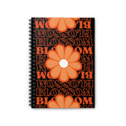 Blossom Black Cover Spiral Notebook - Ruled Line