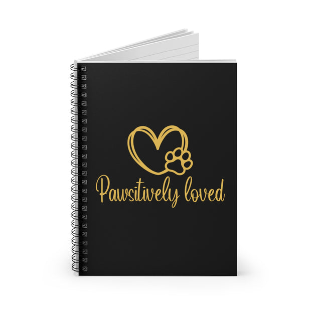 Pawsitively Loved Spiral Notebook - Ruled Line