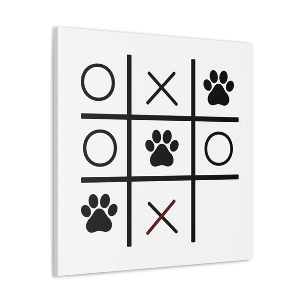 Paw Tic Toe Animal Canvas Gallery Wraps