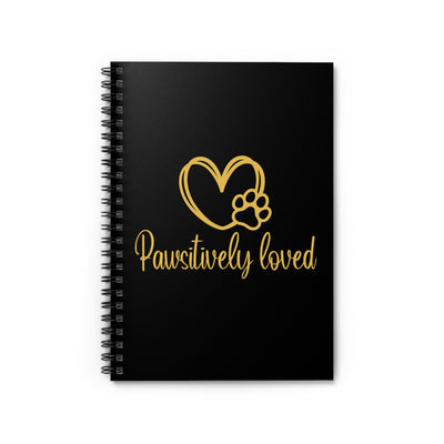 Pawsitively Loved Spiral Notebook - Ruled Line