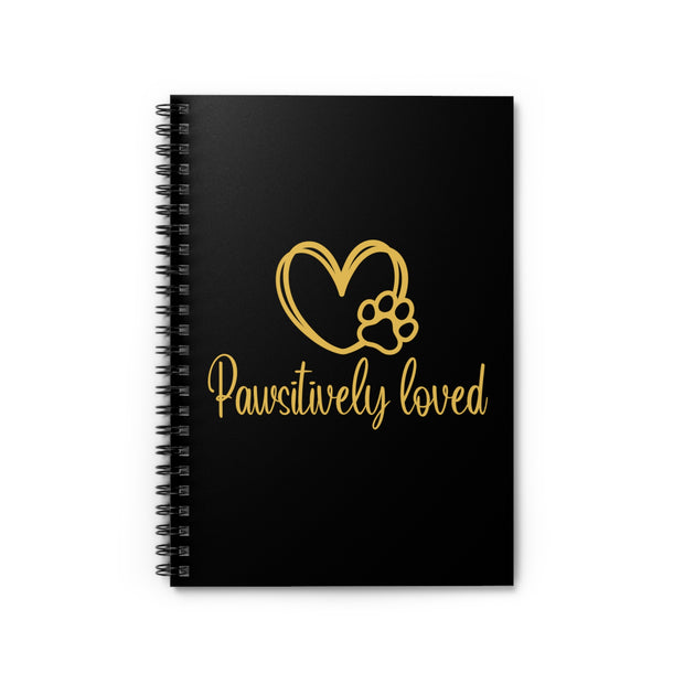 Pawsitively Loved Spiral Notebook - Ruled Line