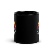 Adventure Is Out There Black Glossy Mug