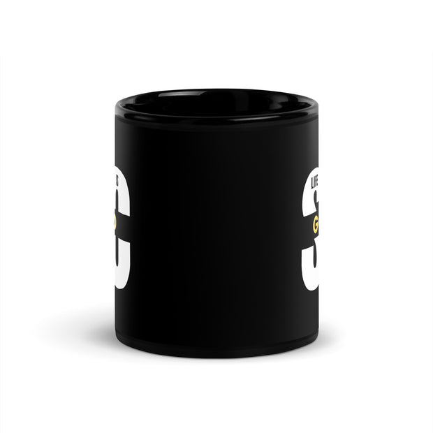 Life Is So Good Black Glossy Mug