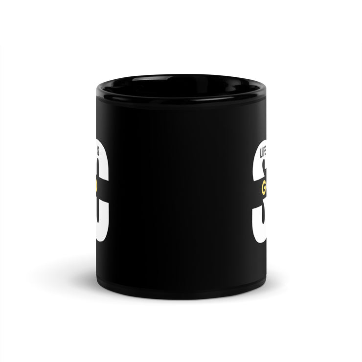 Life Is So Good Black Glossy Mug