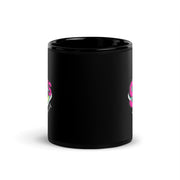 90'S Pop Culture Black Glossy Mug