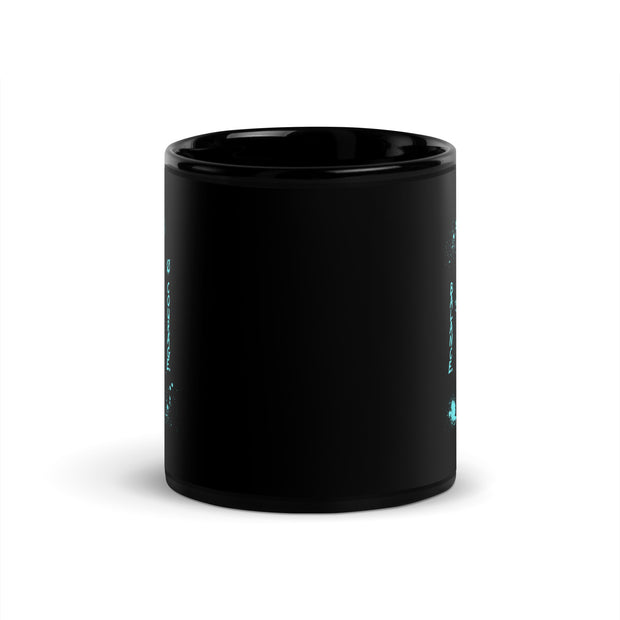 Balanced Courage Black Glossy Mug