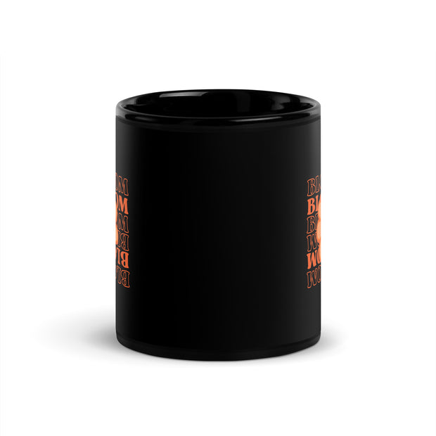 Blossom  Black Glossy Mug