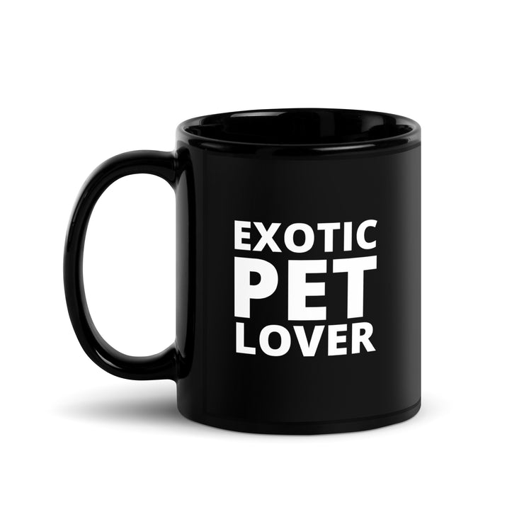 Exotic Pet Lover Black Glossy Mug