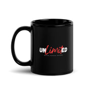 Unlimited Believe Achieve Succeed  Black Glossy Mug