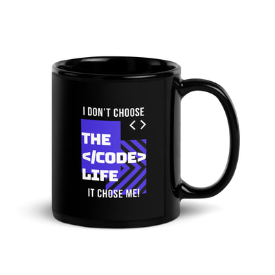 The Code Life Black Glossy Mug