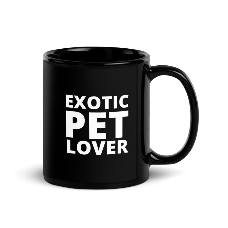 Exotic Pet Lover Black Glossy Mug