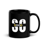 Life Is So Good Black Glossy Mug