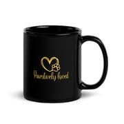 Pawsitively Loved Black Glossy Mug