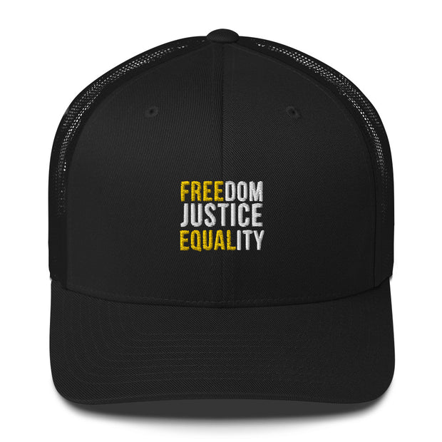 Freedom Justice Equality Trucker Cap