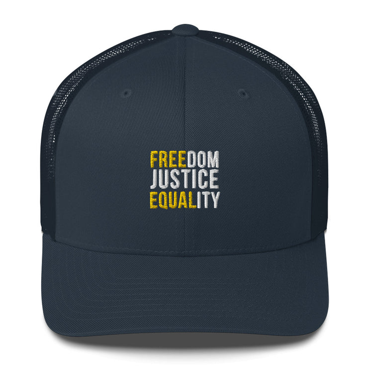 Freedom Justice Equality Trucker Cap