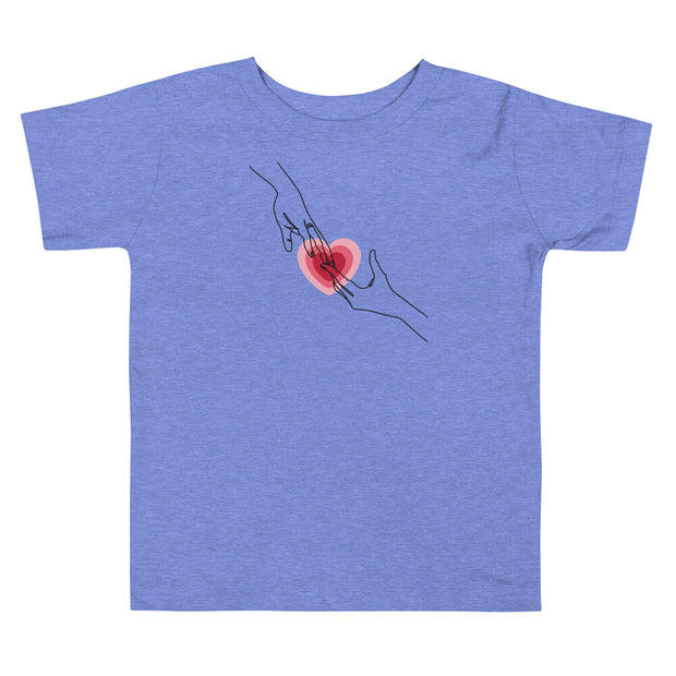 Minimal Love Sign Hands Toddler Short Sleeve Tee