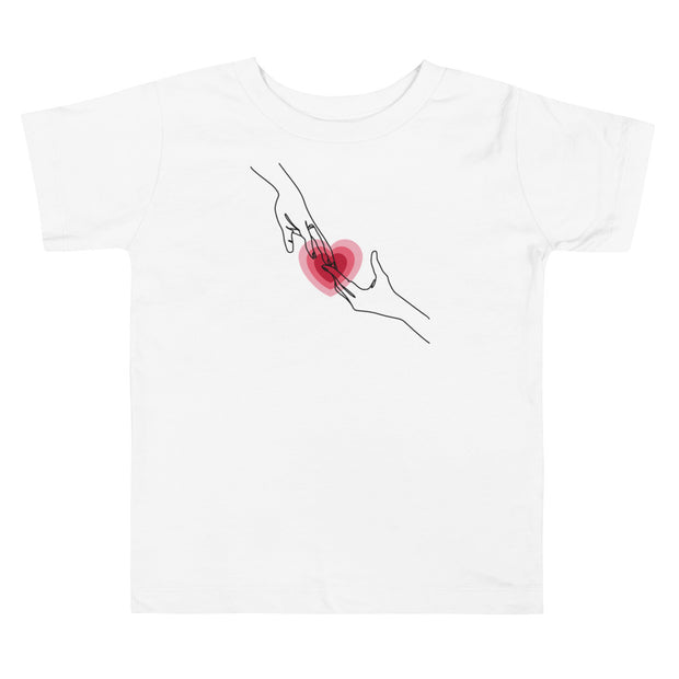 Minimal Love Sign Hands Toddler Short Sleeve Tee