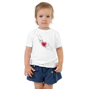 Minimal Love Sign Hands Toddler Short Sleeve Tee