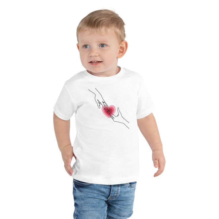 Minimal Love Sign Hands Toddler Short Sleeve Tee