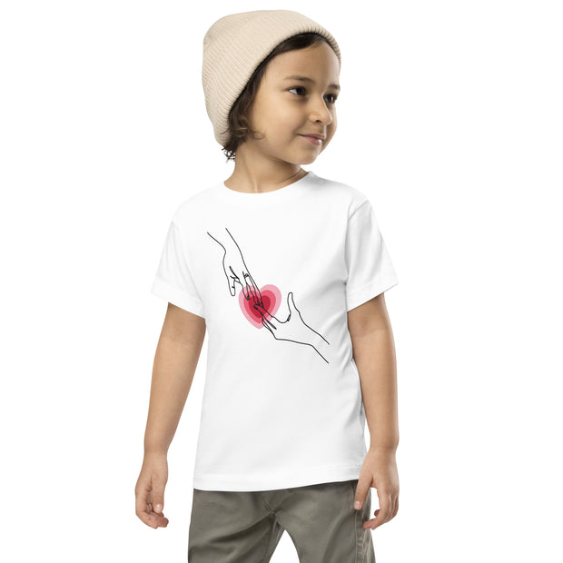 Minimal Love Sign Hands Toddler Short Sleeve Tee