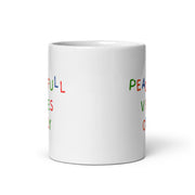 Peaceful Vibes Only White glossy mug