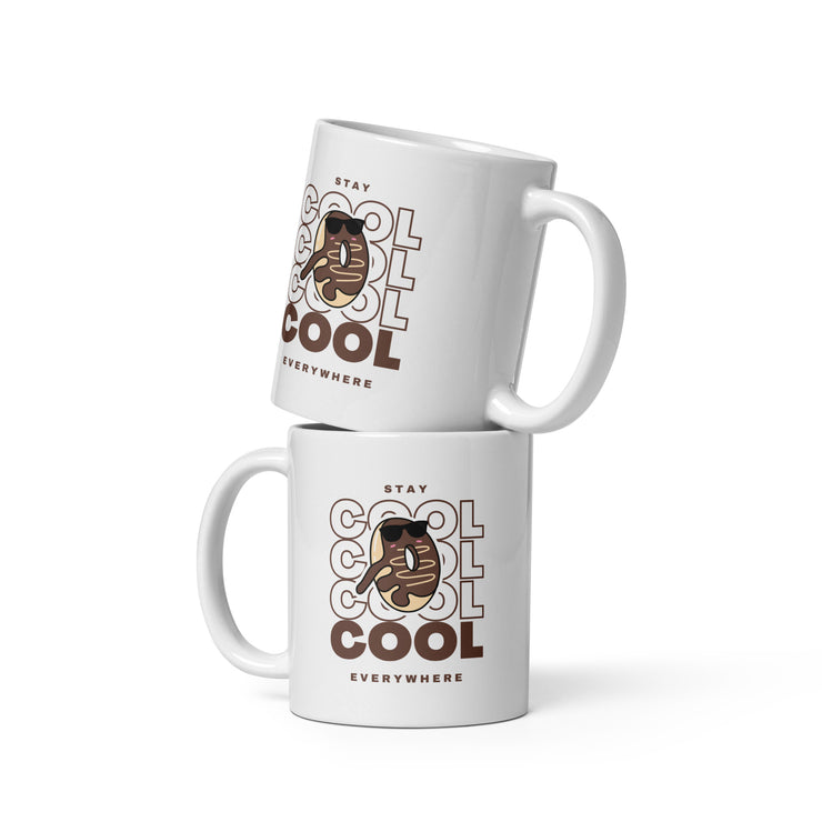 Stay Cool Everywhere White glossy mug