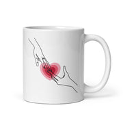 Love Sign Hands White glossy mug